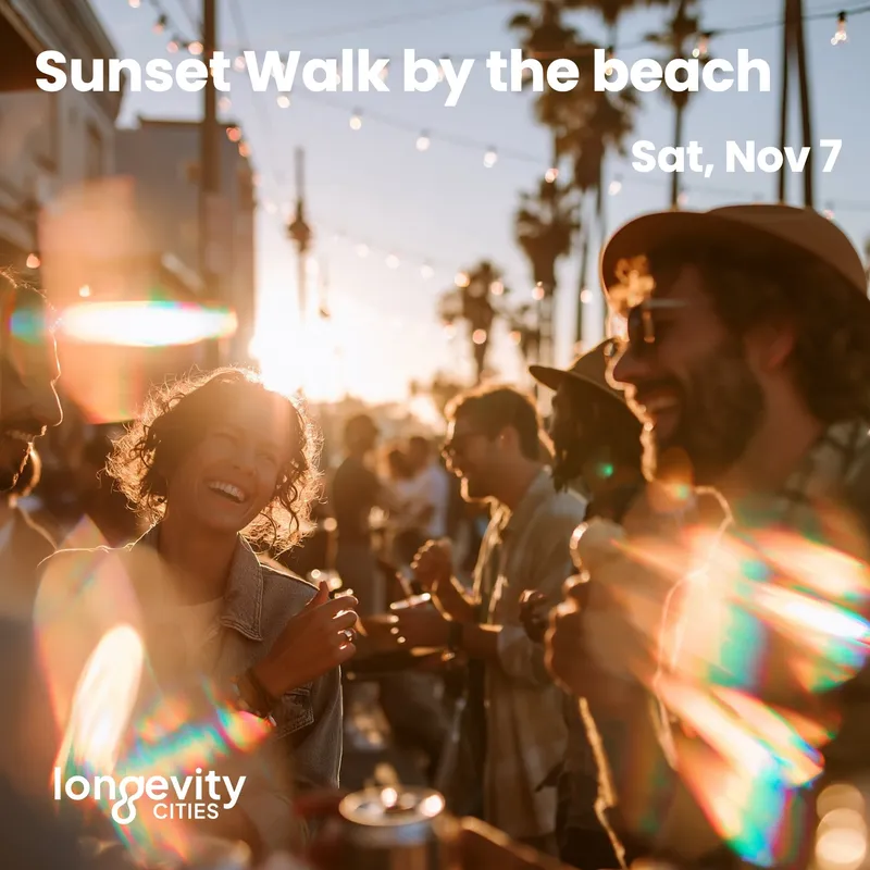 Sunset Walk by the beach